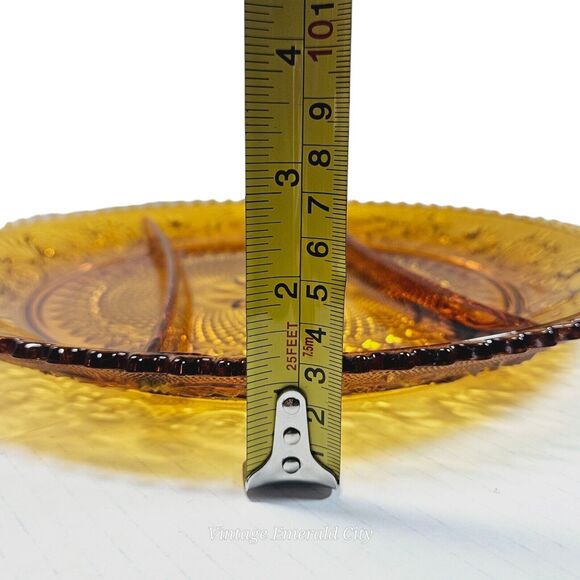 Vintage Indiana Glass Tiara Divided Platter Scalloped Edge Sandwich Relish Tray - Picture 8 of 12